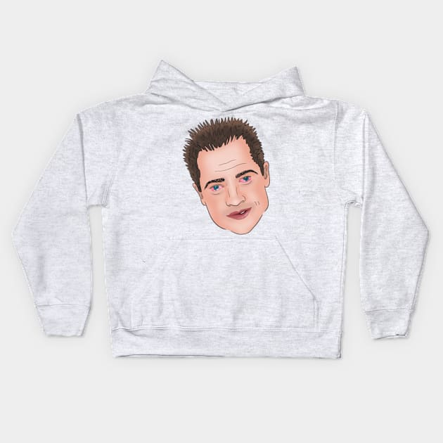 Brendan Fraser Crying Eyes Dank Meme Kids Hoodie by Barnyardy